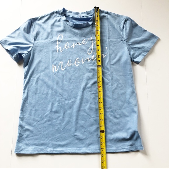 Honeymooning’ Women’s XL Azure Blue T-Shirt Perfect Honeymoon Attire - Picture 7 of 9